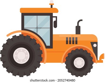 Power Tractor Concept,  Rough Terrain Vehicle Vector Icon Design, Agricultural Machinery Symbol, Industrial Agriculture Vehicles Sign, Dragging Or Towing Farming Equipment Stock Illustration