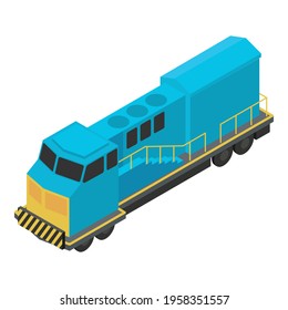 Icono del tren de energía. Isometric, icono vectorial del tren de potencia para diseño web aislado en fondo blanco