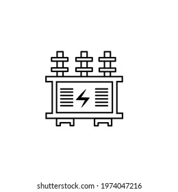 Power tranformer icon on a white background