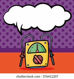power transformer color doodle, speech bubble