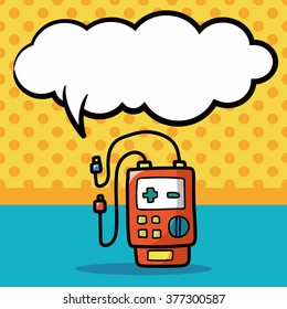 power transformer color doodle, speech bubble