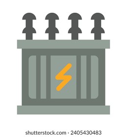 Power Transformer Vector Flat Icon For Personal And Commercial Use.
