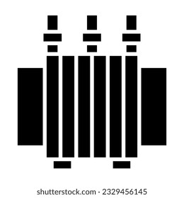 Power Transformer Vector Glyph Icon For Personal And Commercial Use.
