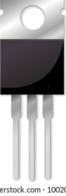 Power Transistor Isolated. Vector