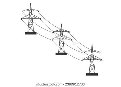 Power transmission icon. Engineering set line and background vector ilustration.