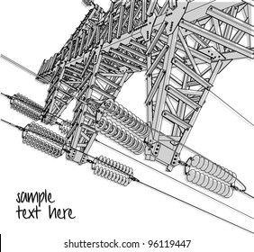 Power Transmission Line, vector illustration