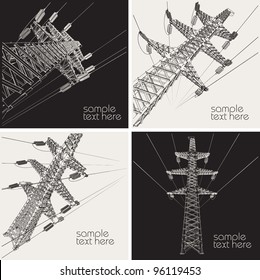 Power Transmission Line, vector illustration