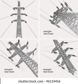 Power Transmission Line, vector illustration