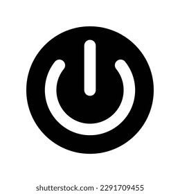 power turn solid icon illustration vector graphic