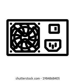 Power Unit Icon. Editable Bold Outline Design. Vector Illustration.