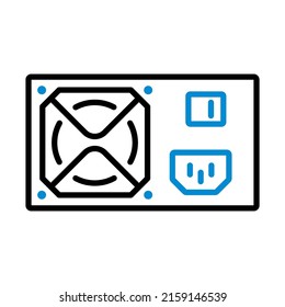 Power Unit Icon. Editable Bold Outline With Color Fill Design. Vector Illustration.