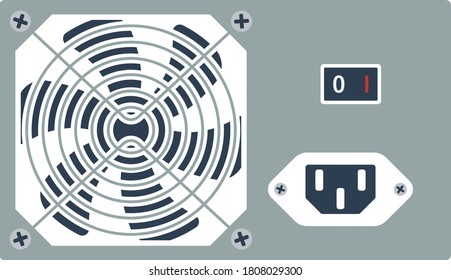 Icono de la unidad de energía. Diseño de color plano. Ilustración vectorial.