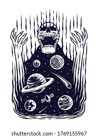 The power of the universe vector illustration