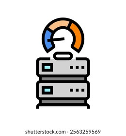 power usage effectiveness meter color icon vector. power usage effectiveness meter sign. isolated symbol illustration