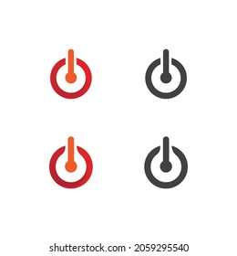 the power vector, flash ogo and thunderbolt and icon electricity illustration template design 