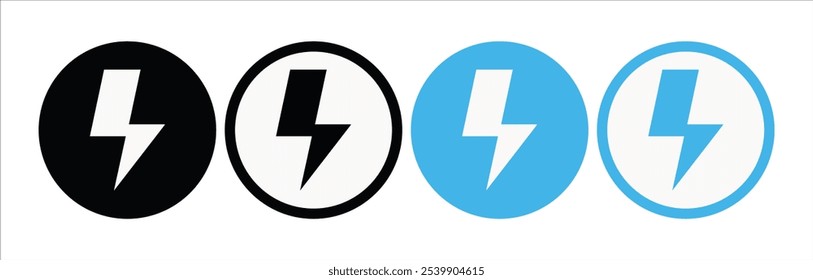 Icono de Vector de energía, ícono de Vector de energía, ícono de Vector de carga.