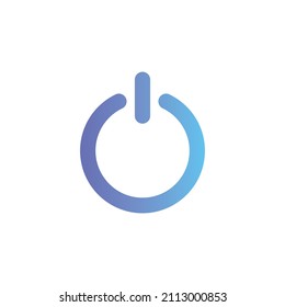 Power vector icon with gradient