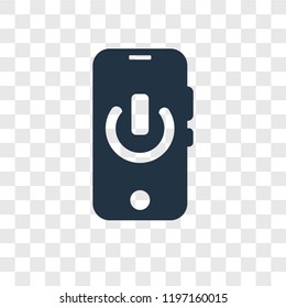Power vector icon isolated on transparent background, Power transparency logo concept