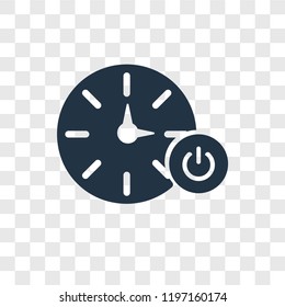 Power vector icon isolated on transparent background, Power transparency logo concept