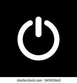 power vector icon isolated on black