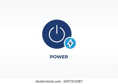 POWER vector, icon or logo sign isolated symbol illustration