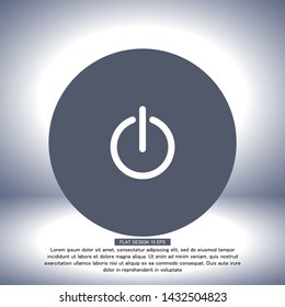 Power Vector icon . Lorem Ipsum Illustration design