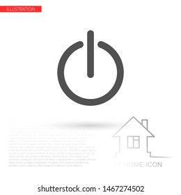 Power Vector icon . Lorem Ipsum Illustration design