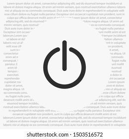 Power Vector icon . Lorem Ipsum Illustration design