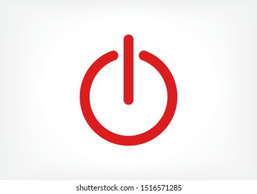 Power Vector icon . Lorem Ipsum Illustration design