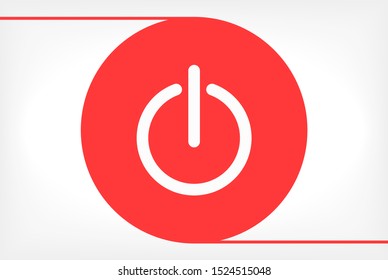 Power Vector icon . Lorem Ipsum Illustration design