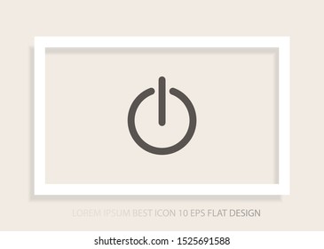 Power Vector icon . Lorem Ipsum Illustration design
