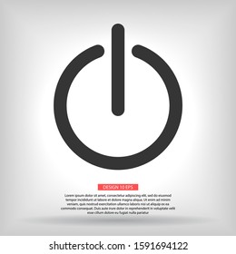 Power Vector icon . Lorem Ipsum Illustration design