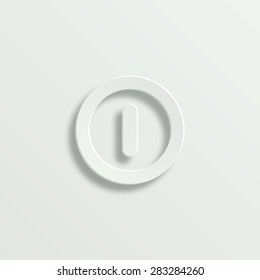 power vector icon - paper illustration