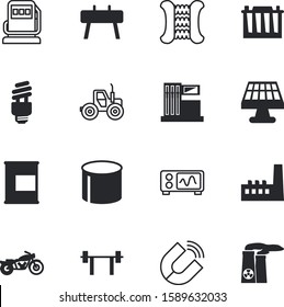 power vector icon set such as: off-road, town, fluorescent, harvest, cycle, cell, magnet, instrument, drain, agribusiness, efficient, touring, led, green, poster, percent, classification, carpal