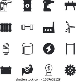 power vector icon set such as: domestic, arm, storm, fluorescent, accumulator, economy, engine, can, biceps, ampere, manufacturing, outdoor, isometric, perfect, gear, fossil, high, gymnasium, ideas