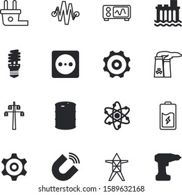 power vector icon set such as: powerful, art, blue, inspiration, drill, save, petroleum, illumination, discharge, horseshoe, proton, model, decoration, waves, building, storm, repair, simple, level