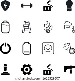 power vector icon set such as: step, mouse, voltage, guard, leadership, flash, strategic, orange, cellular, hot, safe, cooperation, workout, app, supply, barbell, drilling, virus, emblem, dumbbell