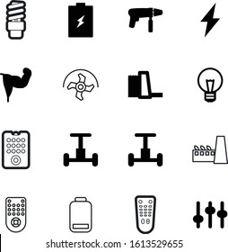 power vector icon set such as: hydroelectric, plow, exercise, estate, body, male, building, cutting, full, water, garden, athlete, art, bicep, nuclear, healthy, instrument, saving, river, image