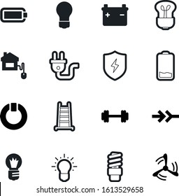 power vector icon set such as: insignia, adapter, wire, fluorescent, storm, dumbell, check, usb, ladder, air, safe, alkaline, stairway, control, bar, anti, orange, down, color, minus, invention, cell