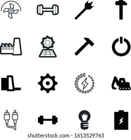 power vector icon set such as: panel, charge, fill, river, cutting, oil, audio, connect, refinery, rca, sleep, hydroelectric, landscaped, drill, instrument, land, cultivator, soil, transportation