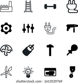 power vector icon set such as: gas, mill, style, level, repair, eco, climb, generation, can, cultivator, drill, farmer, workout, lube, grass, audio, renovation, weight, set, car, drawing, lubricant