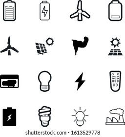 power vector icon set such as: save, fluorescent, manufacture, alternative, refinery, emergency, remote, studio, center, shape, flash, work, health, a, fill, exercise, station, generator, fit