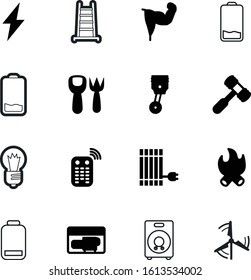 power vector icon set such as: natural, company, car, windmill, bolt, wind, metal, shovel, studio, alternative, manager, climb, fill, audio, head, loudspeaker, diesel, powerful, campfire, infrared