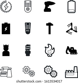 power vector icon set such as: organic, bulldozer, pollution, manufacturing, interface, mechanic, natural, idea, full, home, load, people, lamp, emperor, charging, inspiration, avatar, turbine