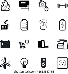 power vector icon set such as: heat, phone, fire, volt, outlet, check, saw, off, eco, leisure, oil, low, cut, windmill, illumination, charging, rotate, camp, press, singer, full, jig, recharge, weld