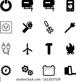 power vector icon set such as: camp, digital, switch, dam, meter, flash, breakthrough, drill, farm, start, nature, car, logo, grinder, business, gears, jack, mechanical, sun, connector, wheel