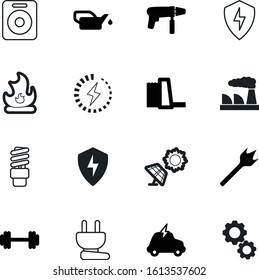power vector icon set such as: cordless, cogwheel, electronic, wheel, wildfire, bit, hydroelectric, saving, gear, multimedia, interface, bottle, liquid, firewood, oiler, solar, health, sun, motion