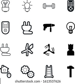 power vector icon set such as: hammer, sport, farm, start, switch, glass, click, fitness, staircase, plastic, mouse, king, climb, gears, save, wealth, clinic, cogwheel, avatar, carpentry, majestic