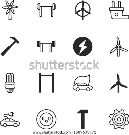 power vector icon set such as: fluorescent, up, horizontal, 3d, halogen, engine, lamps, parallel, game, speed, circle, cogs, gear, park, business, cogwheel, storm, danger, play, athlete, thunderbolt