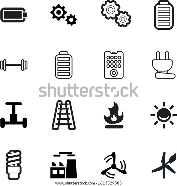 Power Vector Icon Set Such Body Stock Vector Royalty Free